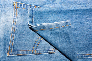 Blue jeans with patch back pocket for background