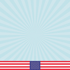 Wall Mural - american flag cartoon