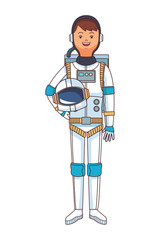 Sticker - space astronaut body cartoon