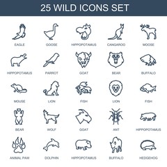 Wall Mural - 25 wild icons