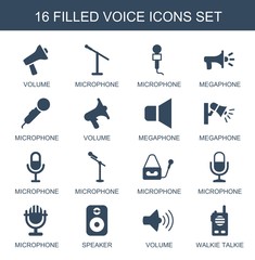 Canvas Print - voice icons