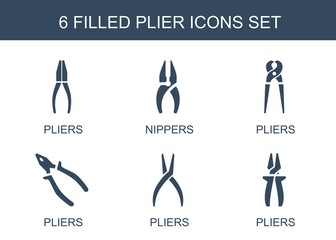 Wall Mural - 6 plier icons