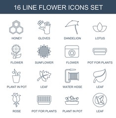 Poster - 16 flower icons