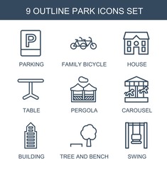 Sticker - park icons