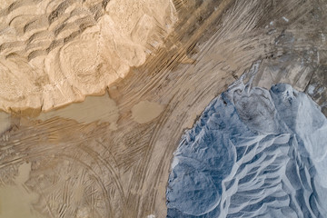 Wall Mural - Sand mine, view from above