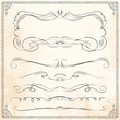 © Eva Kali - Hand drawn cool set of vector line border frame elements