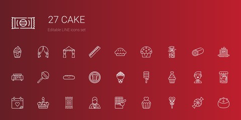 Sticker - cake icons set