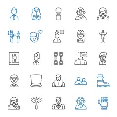 Sticker - male icons set