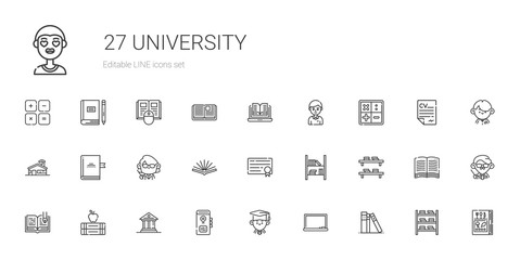 Wall Mural - university icons set