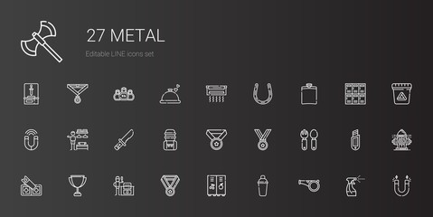 Poster - metal icons set