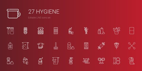 Sticker - hygiene icons set