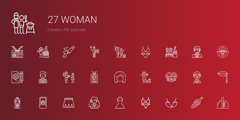 Canvas Print - woman icons set