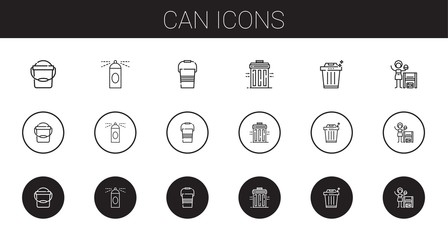 Poster - can icons set