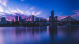 Fototapeta  - Long exposure of Brisbane's Story Bridge just after sunset