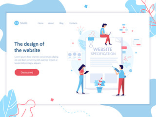 Wall Mural - the design of the web site. website specification web banner template. flat vector illustration.