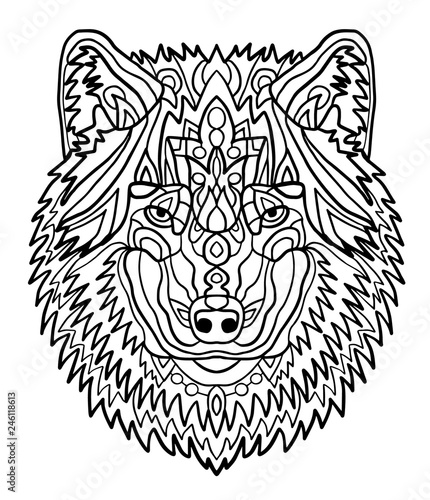 wallpapers Wolf Cute Zentangle Animals https stock adobe com images portrait of a wolf hand drawn patterns for coloring freehand sketch drawing for adult antistress coloring book in zentangle style collection of animals 246118613 start checkout 1 content id 246118613