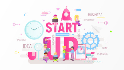 Naklejka na meble Business Startup Concept