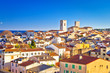 Historic French riviera old town of Antibes seafront and rooftops view
