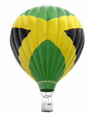 Wall Mural - Hot Air Balloon with Jamaican Flag. Image with clipping path