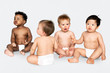 © Rawpixel.com - Studio shot of babies wearing diapers