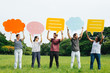 © Rawpixel.com - Happy diverse people holding colorful speech bubbles