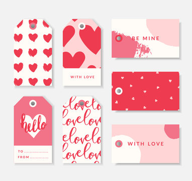 Wall Mural -  - romantic valentine's day gift tag templates