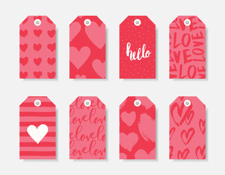 Wall Mural -  - romantic valentine's day gift tag templates