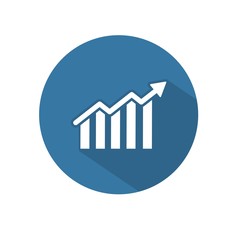 Financial growth. Vector icon on white background.