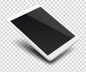 Tablet pc computer with black screen.