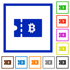 Poster - Bitcoin discount coupon flat framed icons