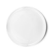 White Plate Isolated On White Background