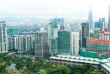 Fototapeta Londyn - City view from the top floor of Petronas Twin Towers, Malaysia, Asia