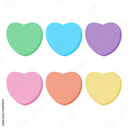 Rainbow Candy Hearts Collection Cute Blank Rainbow Conversation