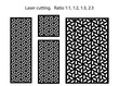 © alstanova@gmail.com - Set of decorative vector panels for laser cutting. Template for interior partition in arabesque style. Ratio 1:1, 1:2, 1:3, 2:3 - Vector