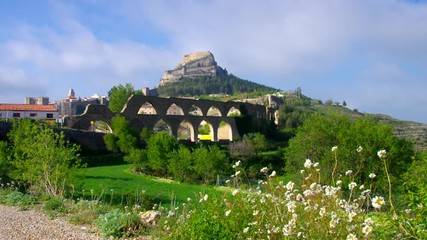 Poster - die alte mittelalterliche Stadt Morella, Castellon in Spanien