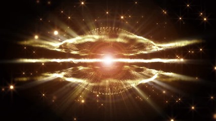 Wall Mural - 4k abstract motion background animation shining particles stars sparks and magic dust forming in spa