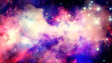 Wall Mural - 3d rendering of a stellar nebula and cosmic dust, cosmic gas clusters and constellations in deep spa
