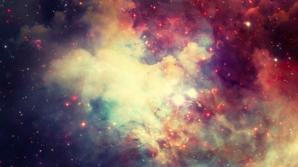 Wall Mural - 3d rendering of a stellar nebula and cosmic dust, cosmic gas clusters and constellations in deep spa