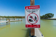 Alligator Snake warning sign Florida Keys