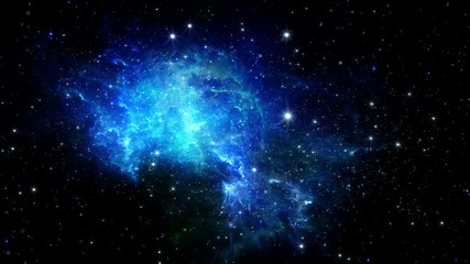 Wall Mural - flying through stellar nebulae and cosmic dust, clusters of cosmic gas and a constellations in deep 
