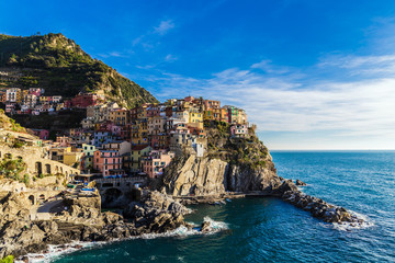 Wall Mural - Panorama of Manarola in Liguria, Italy (Cinque Terre)