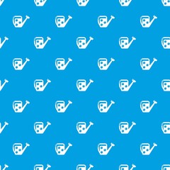 Wall Mural - Watering can pattern vector seamless blue repeat for any use