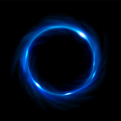 Wall Mural - Round blue light twisted, Suitable for product advertising, product design, and other. Vector Illustration