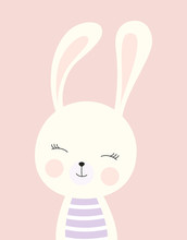 Card With Cute Bunny