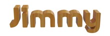 Jimmy In 3d Name With Wooden Texture Isolated