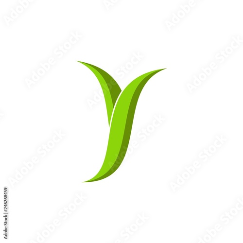 3d Y Letter With Leaf Logo Design Stock Vector Adobe Stock 3d Y Letter With Leaf Logo Design Stock Vector Adobe Stock