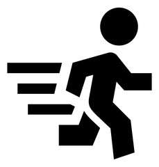 Poster - Running Fast Vector Icon