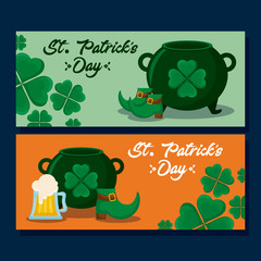 set cards of st patrick day