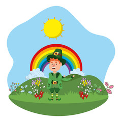 leprechaun with rainbow