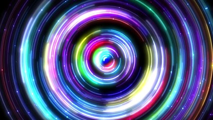 Wall Mural - star space neon tunnel illumination glow particles